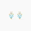 Marc Orian Cadeaux Mariage|Anniversaire De Mariage > Boucles D'oreilles Puces Heart Or Jaune Topaze Oxyde De Zirconium