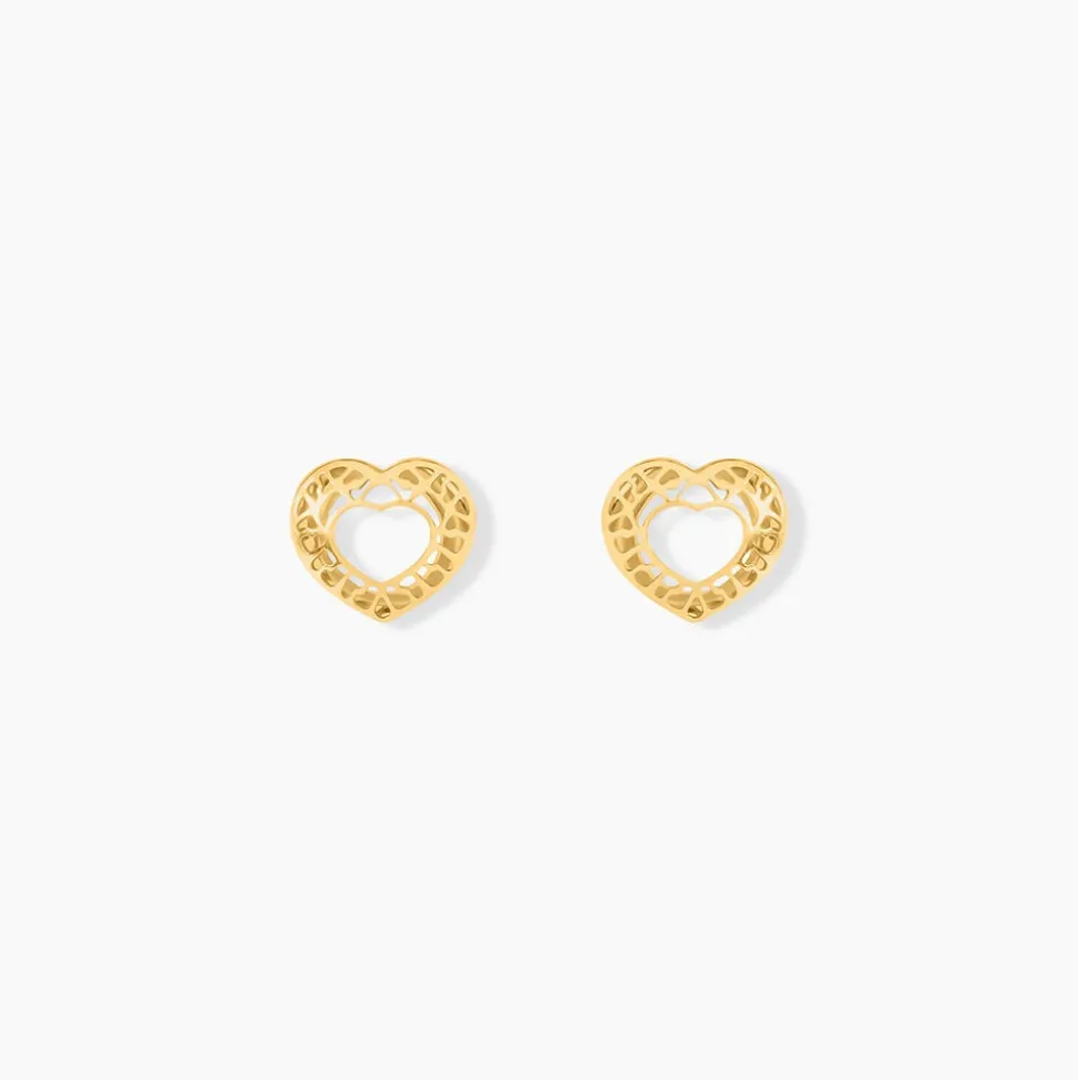 Boucles D'oreilles Puces Himelinda Or Jaune