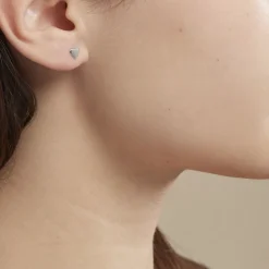 Boucles D'oreilles Puces Jeanne-françoise Argent Blanc