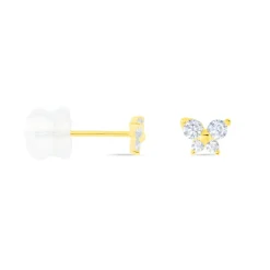 Marc Orian Bijoux Zirconium|Boucles D'Oreilles Fleur > Boucles D'oreilles Puces Jemila Or Jaune Oxyde De Zirconium