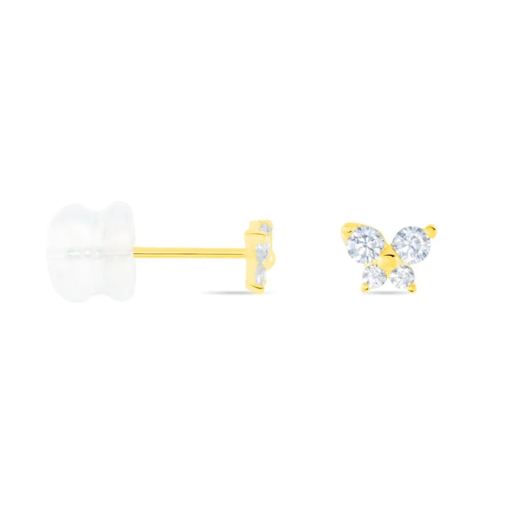 Marc Orian Bijoux Zirconium|Boucles D'Oreilles Fleur > Boucles D'oreilles Puces Jemila Or Jaune Oxyde De Zirconium
