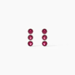 Marc Orian Bijoux Zirconium|Boucles D'Oreilles Argent > Boucles D'oreilles Puces Kasey Argent Blanc Oxyde De Zirconium argent blanc oxyde de zirconium rouge