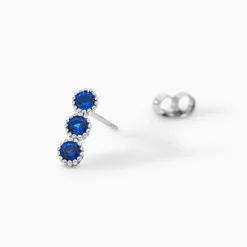 Marc Orian Bijoux Zirconium|Boucles D'Oreilles Argent > Boucles D'oreilles Puces Kasey Argent Blanc Oxyde De Zirconium argent blanc oxyde de zirconium bleu