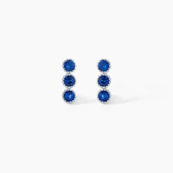 Marc Orian Bijoux Zirconium|Boucles D'Oreilles Argent > Boucles D'oreilles Puces Kasey Argent Blanc Oxyde De Zirconium argent blanc oxyde de zirconium bleu