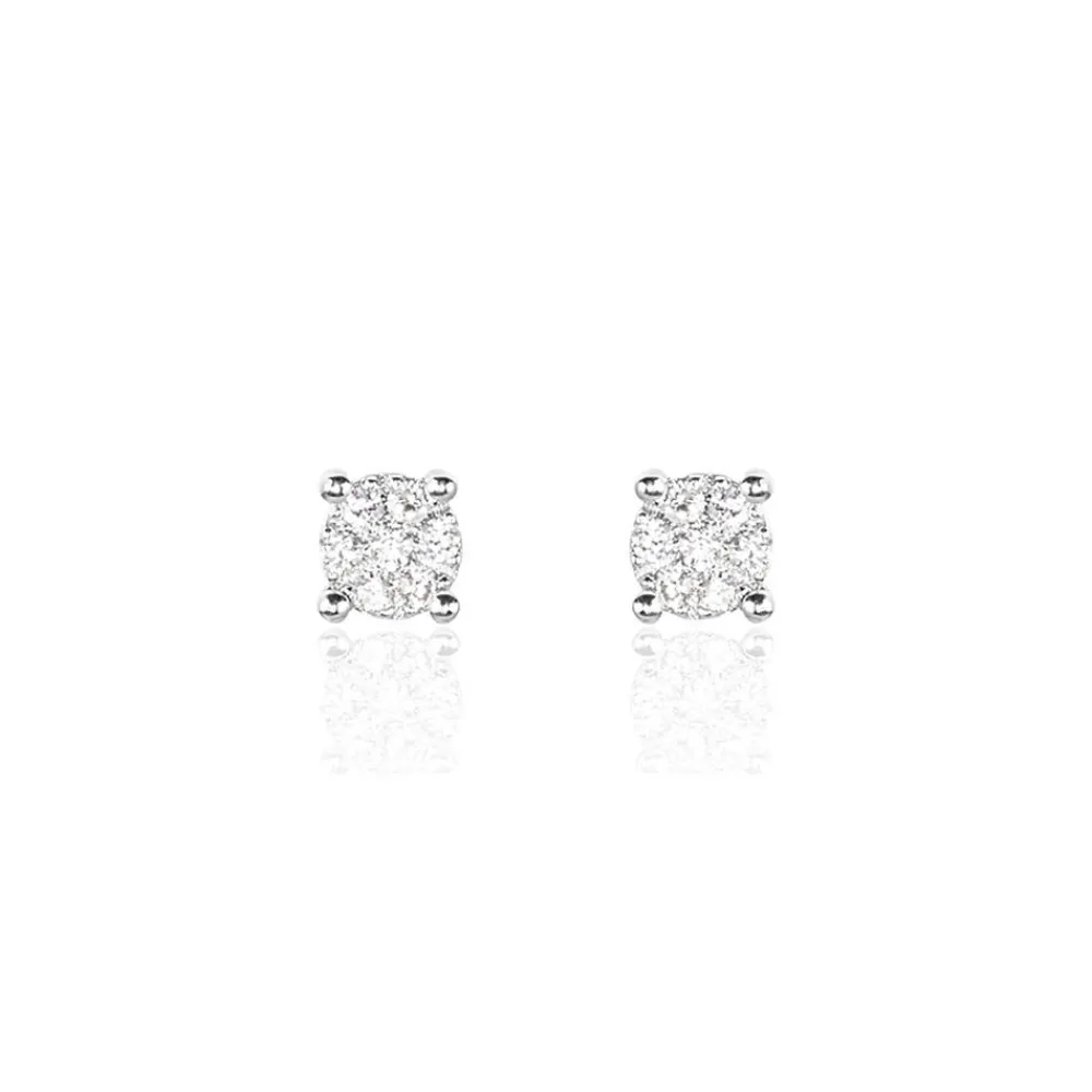 Marc Orian Bijoux Or|Boucles D'Oreilles Mariage > Boucles D'oreilles Puces Kate Or Blanc Diamant