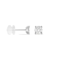 Marc Orian Bijoux Or|Boucles D'Oreilles Mariage > Boucles D'oreilles Puces Kate Or Blanc Diamant