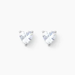 Boucles D'oreilles Puces Kelvyn Argent Blanc Oxyde De Zirconium