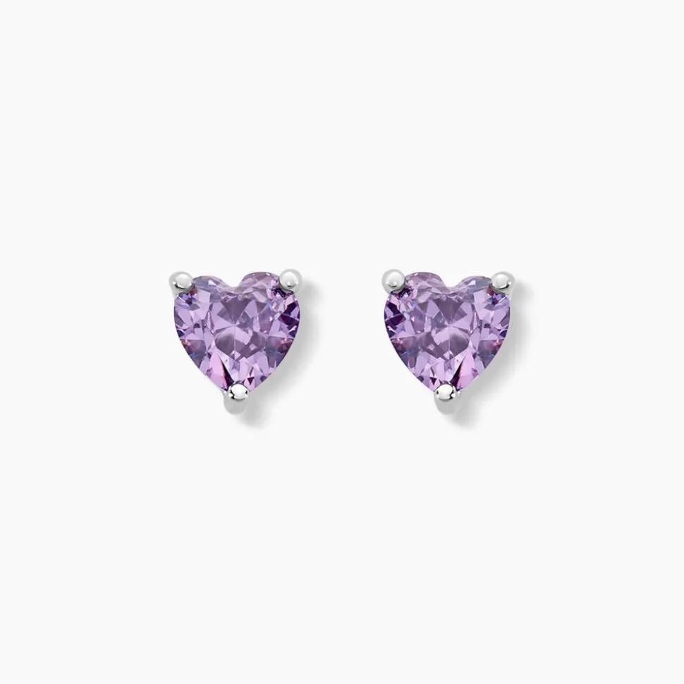 Boucles D'oreilles Puces Kelvyn Argent Blanc Oxyde De Zirconium