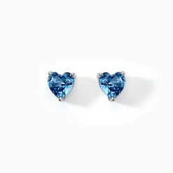 Boucles D'oreilles Puces Kelvyn Argent Blanc Oxyde De Zirconium