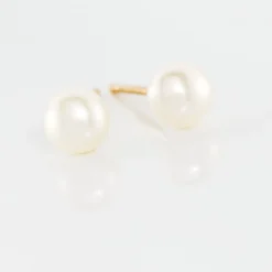 Marc Orian Bijoux Perles|Boucles D'Oreilles Perle > Boucles D'oreilles Puces Kesya Or Jaune