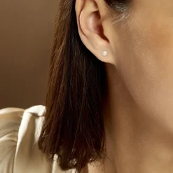 Marc Orian Bijoux Perles|Boucles D'Oreilles Perle > Boucles D'oreilles Puces Kesya Or Jaune