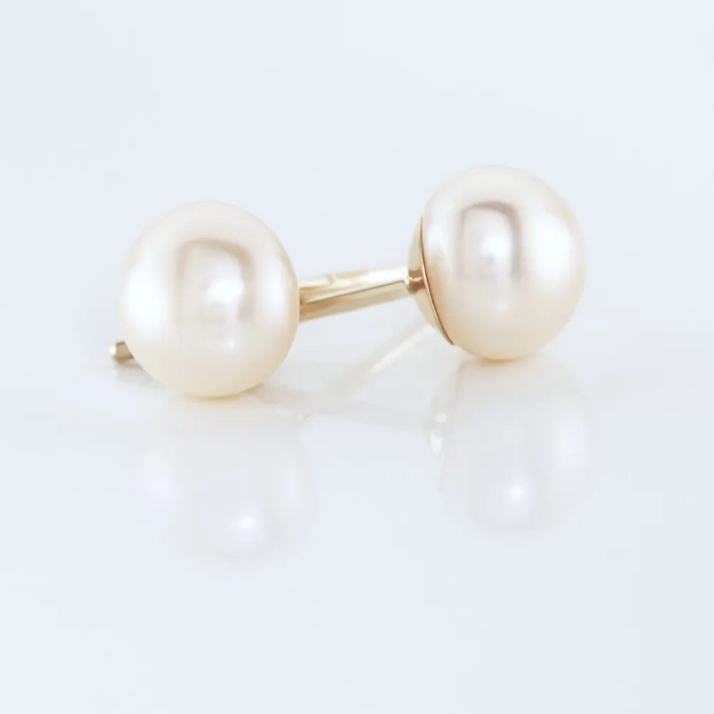 Marc Orian Boucles D'Oreilles Mariage|Boucles D'Oreilles Perle > Boucles D'oreilles Puces Kesya Or Jaune