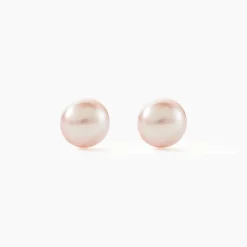 Boucles D'oreilles Puces Kesya Or Jaune Perle De Culture