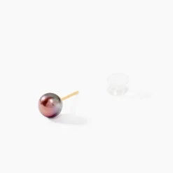 Boucles D'oreilles Puces Kesya Or Jaune Perle De Culture