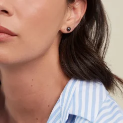 Boucles D'oreilles Puces Kesya Or Jaune Perle De Culture