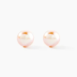Marc Orian Boucles D'Oreilles Mariage|Boucles D'Oreilles Or > Boucles D'oreilles Puces Kesya Or Jaune Perle De Culture or jaune perle rose