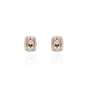Marc Orian Cadeaux Mariage|Anniversaire De Mariage > Boucles D'oreilles Puces Kloe Or Rose Morganite Et Diamant