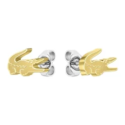 LACOSTE BIJOUX Bijoux Homme|Boucles D'Oreilles Acier Inoxydable > Boucles D'oreilles Puces Lacoste Crocodile Acier Jaune