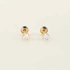 Marc Orian Bijoux Zirconium|Bijoux Homme > Boucles D'oreilles Puces Leidi Or Jaune Oxyde De Zirconium