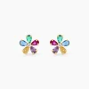 Boucles D'Oreilles Puces Linnet Or Jaune Oxyde De Zirconium