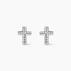 Marc Orian Bijoux Zirconium|Boucles D'Oreilles Argent > Boucles D'oreilles Puces Lola-rose Argent Blanc Oxyde De Zirconium