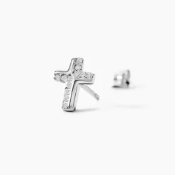 Marc Orian Bijoux Zirconium|Boucles D'Oreilles Argent > Boucles D'oreilles Puces Lola-rose Argent Blanc Oxyde De Zirconium