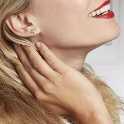 Marc Orian Bijoux Zirconium|Boucles D'Oreilles Argent > Boucles D'oreilles Puces Lola-rose Argent Blanc Oxyde De Zirconium