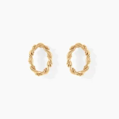 Boucles D'Oreilles Puces Lou Plaqué Or Jaune