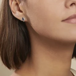 Marc Orian Cadeaux Mariage|Bijoux Or > Boucles D'oreilles Puces Lydia Or Blanc Saphir