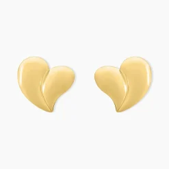 Marc Orian Boucles D'Oreilles Cœur|Boucles D'Oreilles Acier Inoxydable > Boucles D'oreilles Puces Madlie Acier Jaune