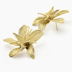Marc Orian Boucles D'Oreilles Fleur|Boucles D'Oreilles Acier Inoxydable > Boucles D'oreilles Puces Majorelle Acier Jaune