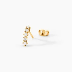 Marc Orian Cadeaux Mariage|Parures De Mariage > Boucles D'oreilles Puces Matleena Or Jaune Diamant Synthétique