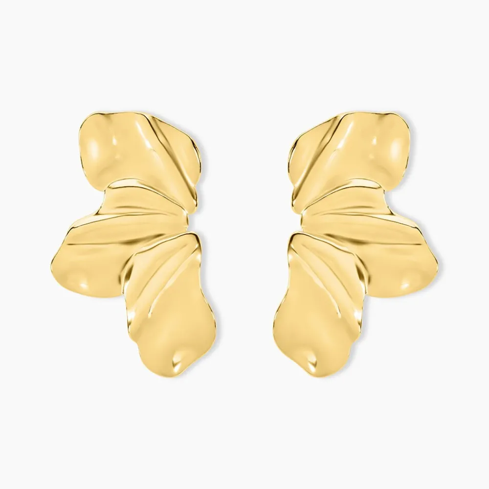 Marc Orian Boucles D'Oreilles Acier Inoxydable|Bijoux Acier Inoxydable > Boucles D'oreilles Puces Myria Acier Jaune