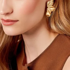 Marc Orian Boucles D'Oreilles Acier Inoxydable|Bijoux Acier Inoxydable > Boucles D'oreilles Puces Myria Acier Jaune