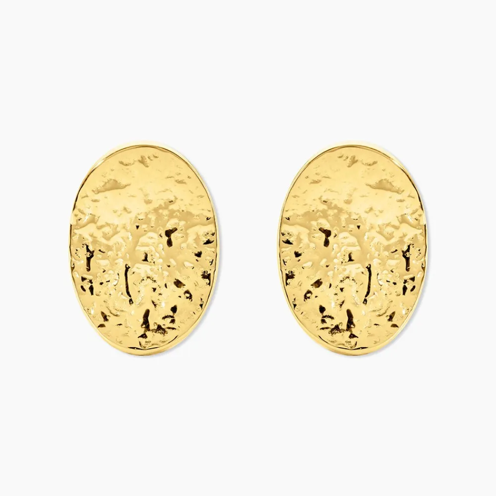 Marc Orian Boucles D'Oreilles Acier Inoxydable|Bijoux Acier Inoxydable > Boucles D'oreilles Puces Naula Acier Jaune