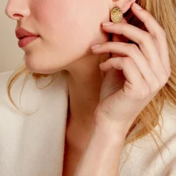 Marc Orian Boucles D'Oreilles Acier Inoxydable|Bijoux Acier Inoxydable > Boucles D'oreilles Puces Naula Acier Jaune