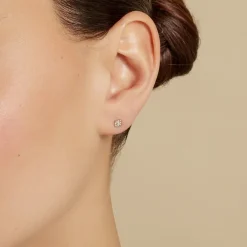 Marc Orian Boucles D'Oreilles Fleur|Boucles D'Oreilles Argent > Boucles D'oreilles Puces Neorah Argent Blanc Oxyde De Zirconium