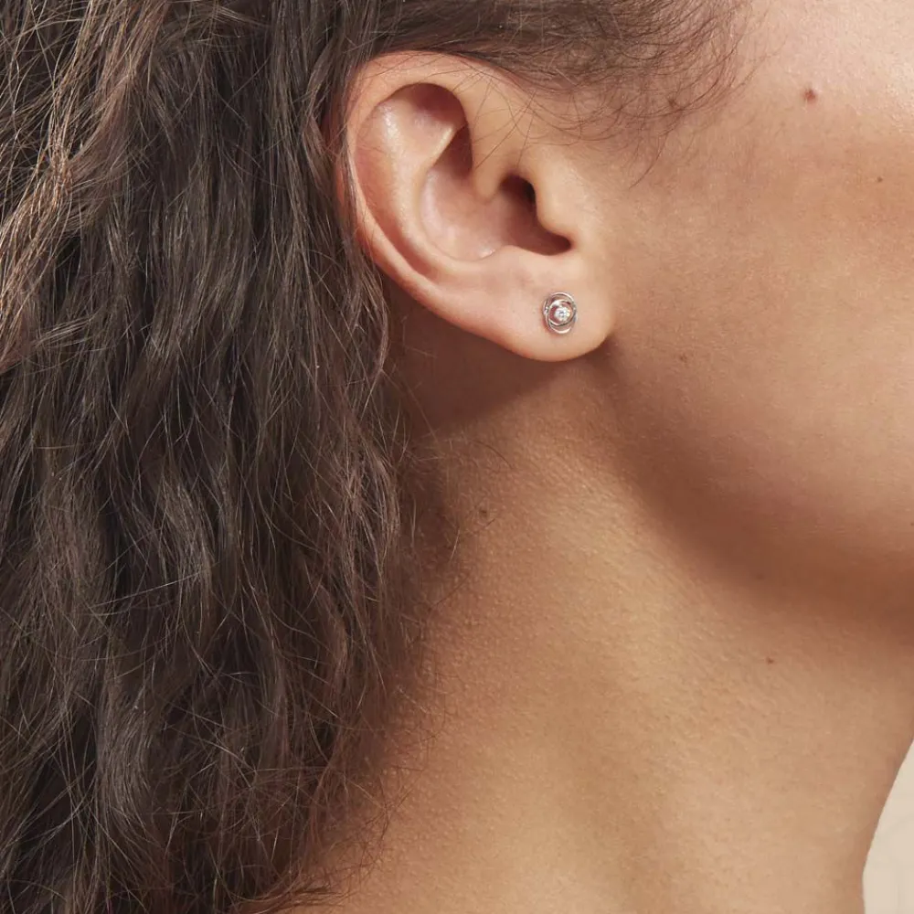 Marc Orian Cadeaux Mariage|Bijoux Diamant > Boucles D'oreilles Puces Nid D'amour Or Blanc Diamant