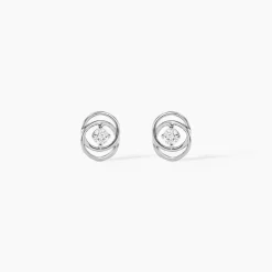 Marc Orian Cadeaux Mariage|Bijoux Diamant > Boucles D'oreilles Puces Nid D'amour Or Blanc Diamant