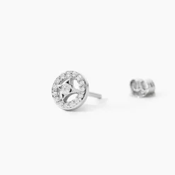Marc Orian Parures De Mariage|Anniversaire De Mariage > Boucles D'oreilles Puces Nour-imen Or Blanc Diamant