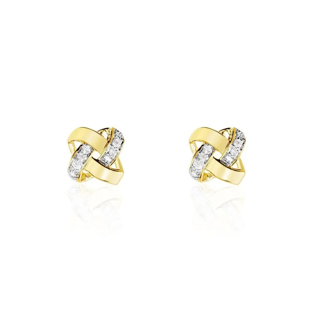 Marc Orian Cadeaux Mariage|Bijoux Diamant > Boucles D'oreilles Puces Nyree Or Jaune Diamant