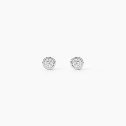 Marc Orian Bijoux Or|Boucles D'Oreilles Mariage > Boucles D'oreilles Puces Ofelia Or Blanc Diamant