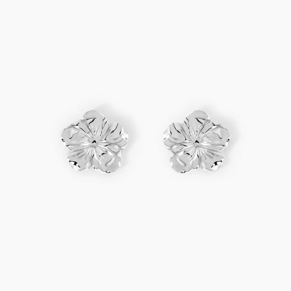 Marc Orian Boucles D'Oreilles Fleur|Boucles D'Oreilles Argent > Boucles D'Oreilles Puces Olyss Argent Blanc