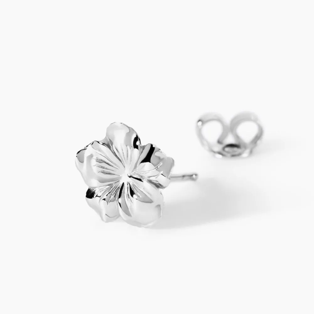 Marc Orian Boucles D'Oreilles Fleur|Boucles D'Oreilles Argent > Boucles D'Oreilles Puces Olyss Argent Blanc