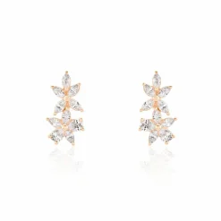 Marc Orian Bijoux Zirconium|Boucles D'Oreilles Fleur > Boucles D'oreilles Puces Oralie Argent Rose Oxyde De Zirconium