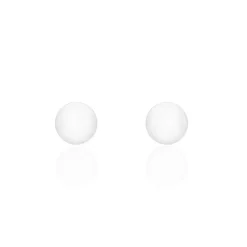 Marc Orian Boucles D'Oreilles Argent|Idées Cadeaux Femme > Boucles D'oreilles Puces Orbe Argent Blanc Céramique argent blanc céramique blanche