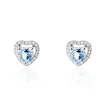 Marc Orian Cadeaux Mariage|Anniversaire De Mariage > Boucles D'oreilles Puces Or Blanc Ashraf Topazes Oxydes De Zirconium