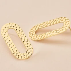 Marc Orian Boucles D'Oreilles Acier Inoxydable|Bijoux Acier Inoxydable > Boucles D'oreilles Puces Oren Acier Doré