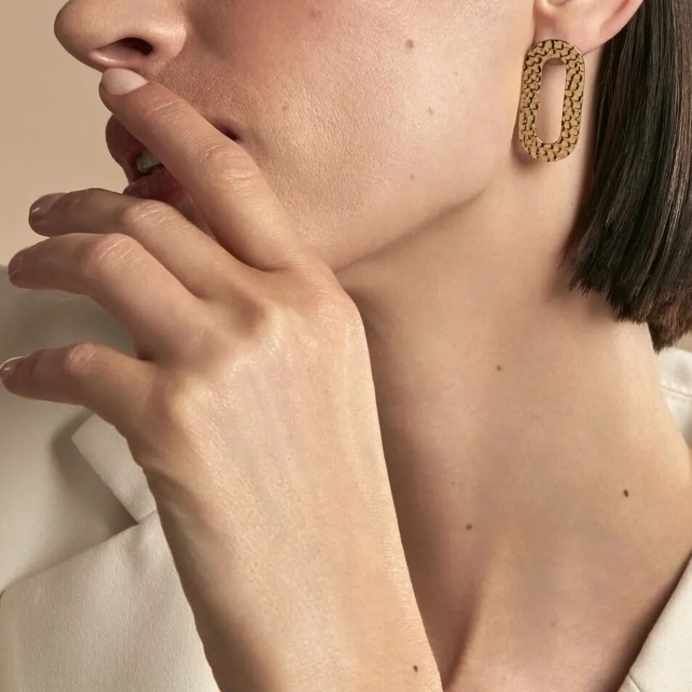 Marc Orian Boucles D'Oreilles Acier Inoxydable|Bijoux Acier Inoxydable > Boucles D'oreilles Puces Oren Acier Doré