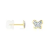 Marc Orian Boucles D'Oreilles Strass|Bijoux Homme > Boucles D'oreilles Puces Or Jaune Cercis Strass